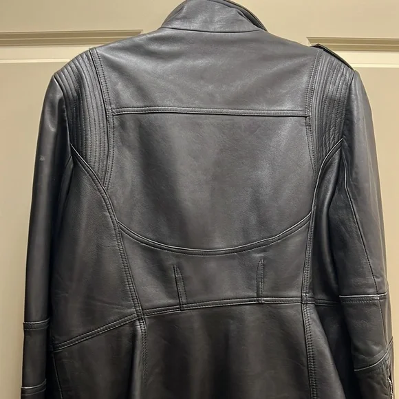 Kenneth Cole Reaction Black Leather Jacket Size XL